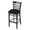 Holland Bar Stool Co 30" Bar Stool, Black Finish, Canter Espresso Seat 314030Blk003 - alternate 1
